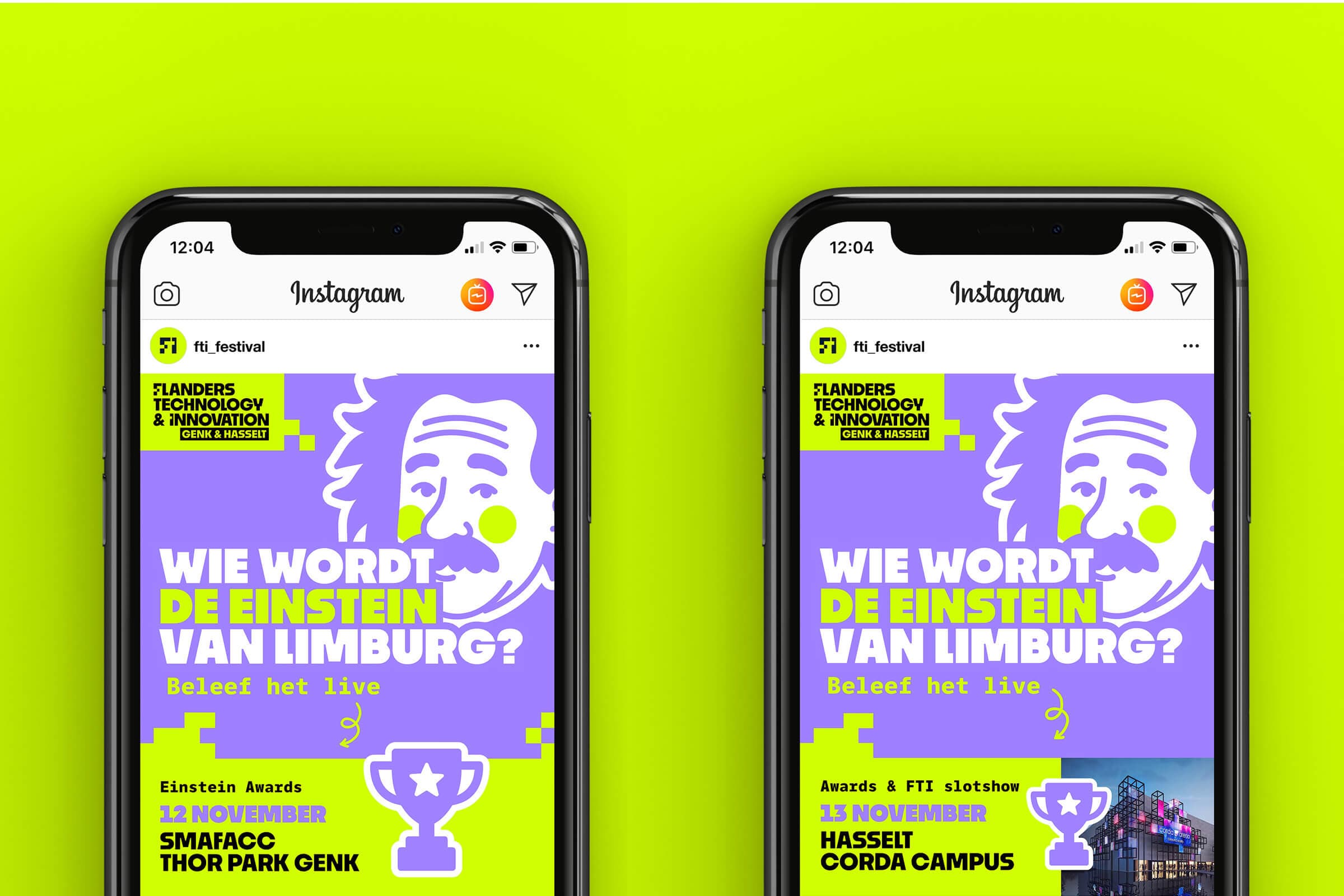 Mobiele weergave van het campagnebeeld voor Einstein van Limburg