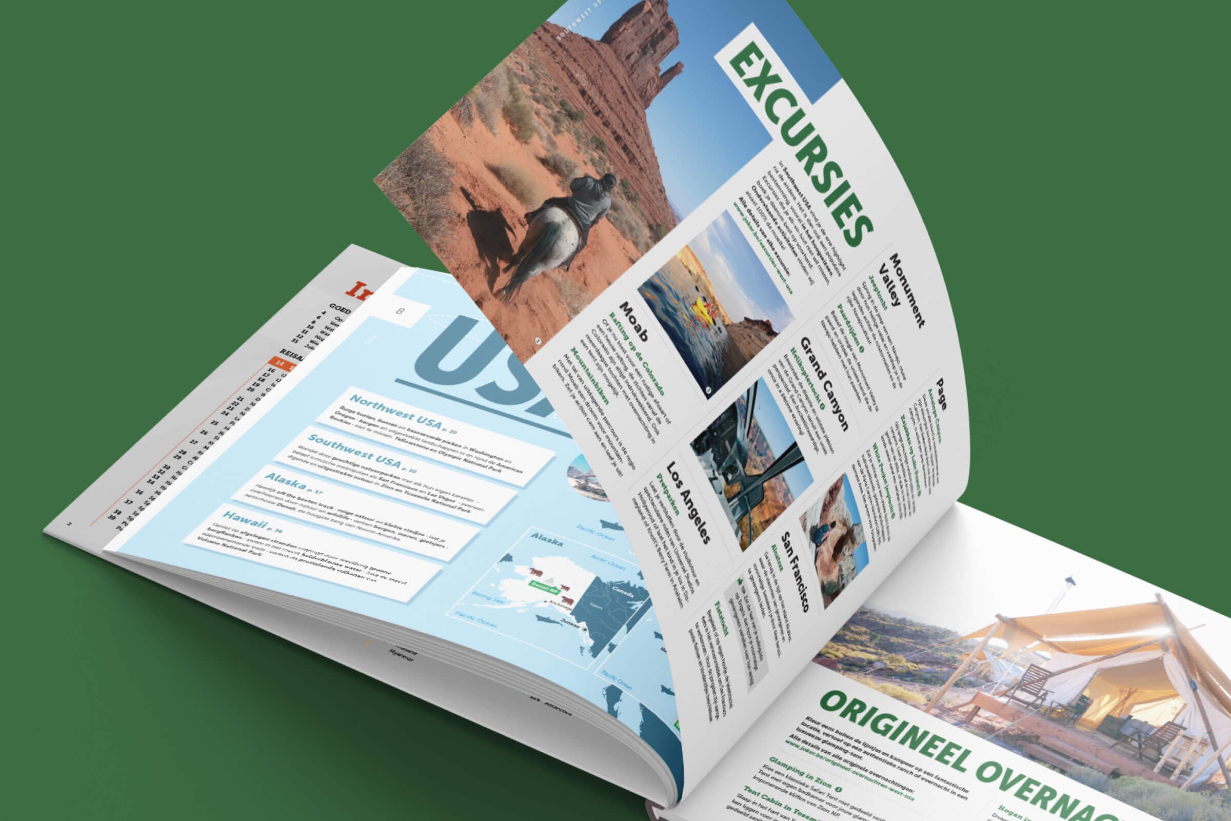 Brochure voor USA reizen voor Joker