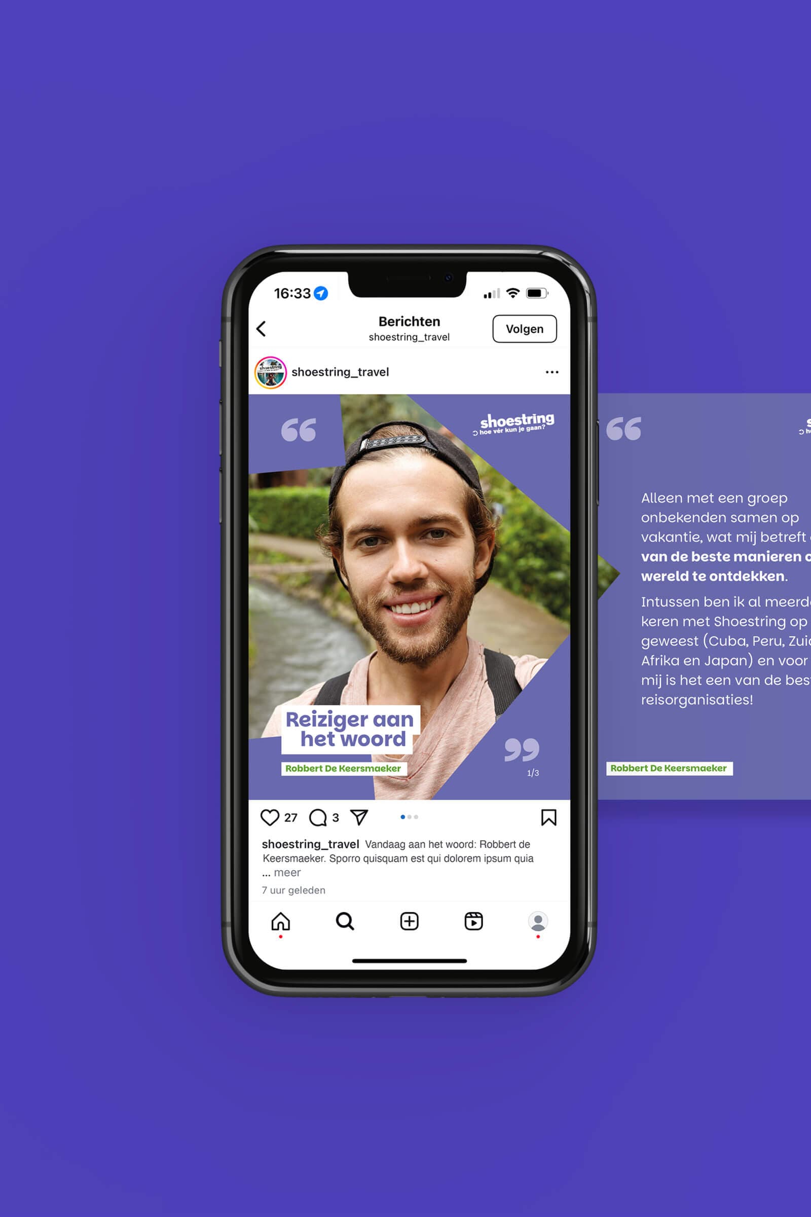 Carrousel social posts voor Shoestring