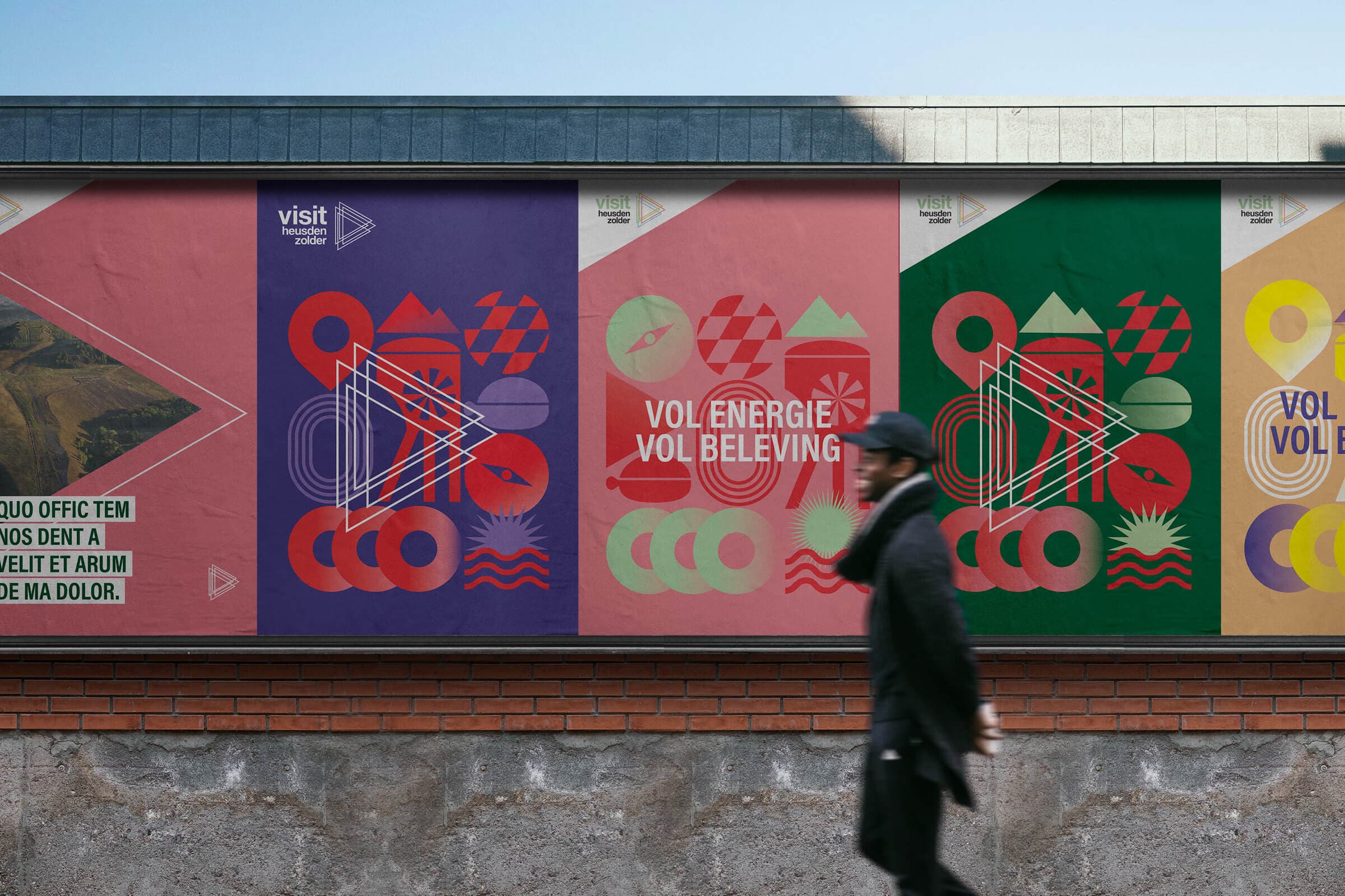 Posterwall in de branding van Visit Heusden-Zolder