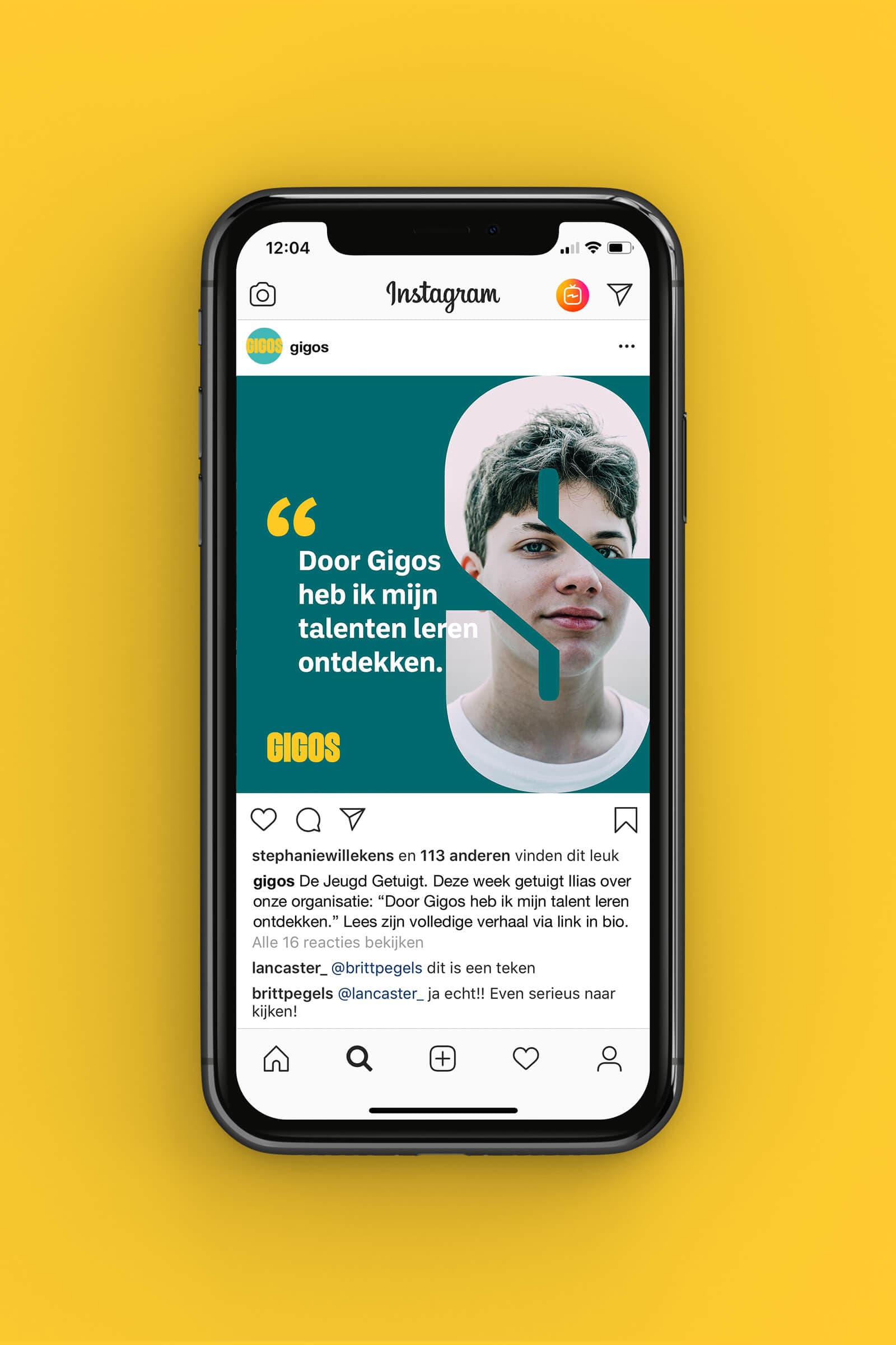 Social post met quote GIGOS