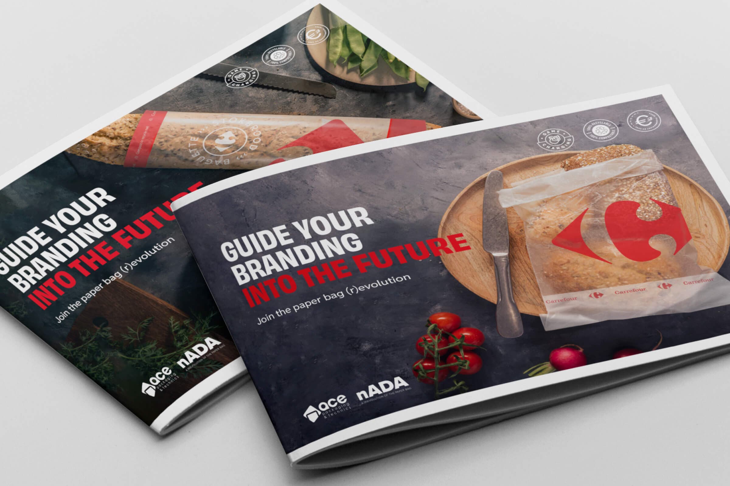 nADA brochure voor Carrefour van Ace Packaging