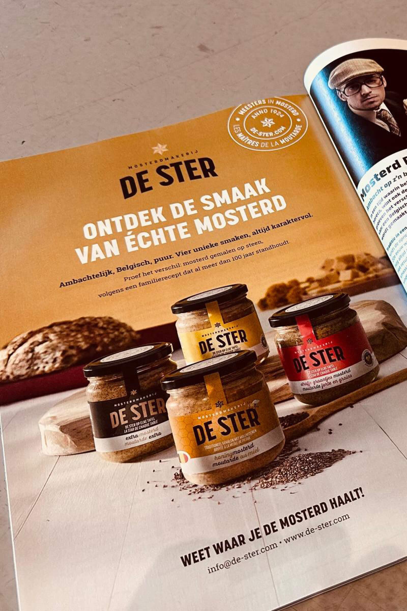 Advertentie in Horeca Magazine voor Mosterd De Ster