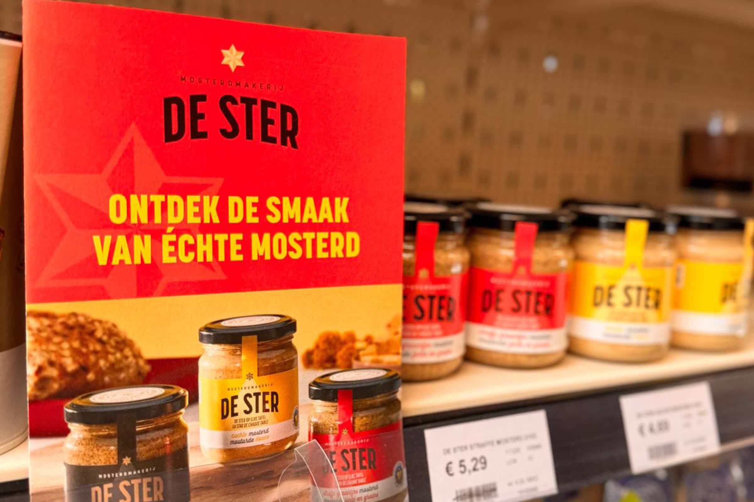 Brochure in de winkels voor Mosterd De Ster