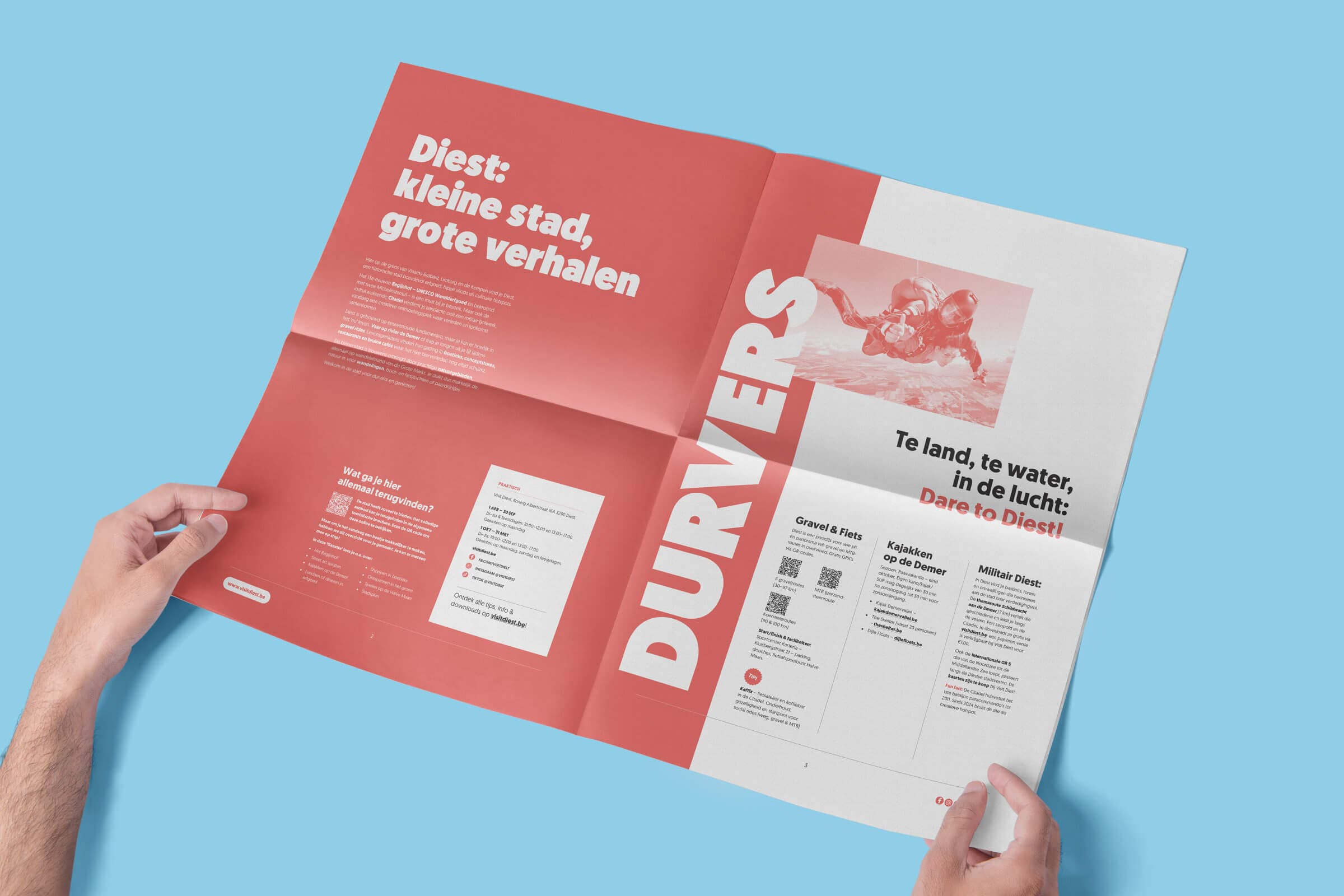 Hoofdstuk pagina in stadskrant voor Visit Diest