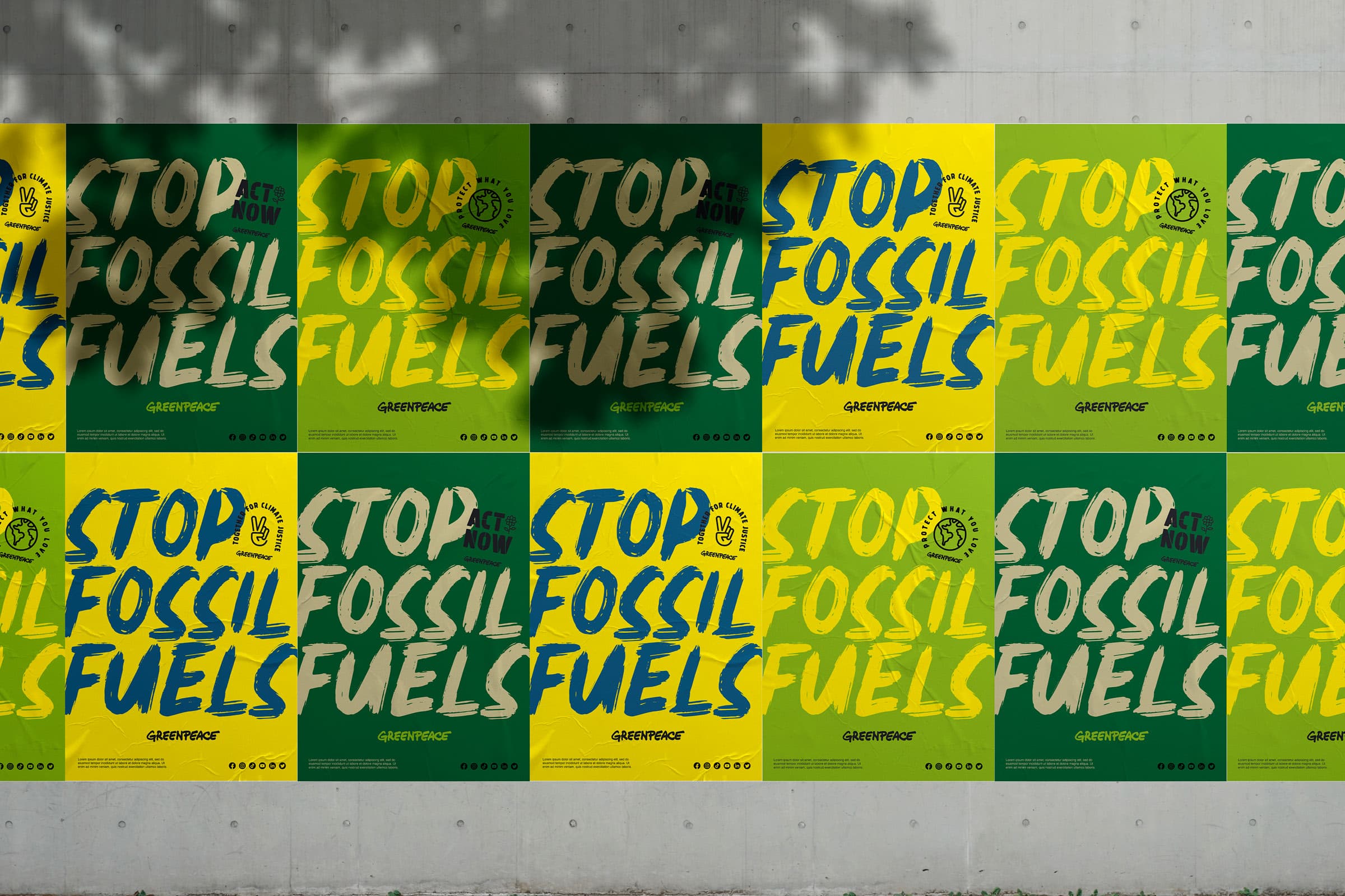 Posterwall voor Greenpeace