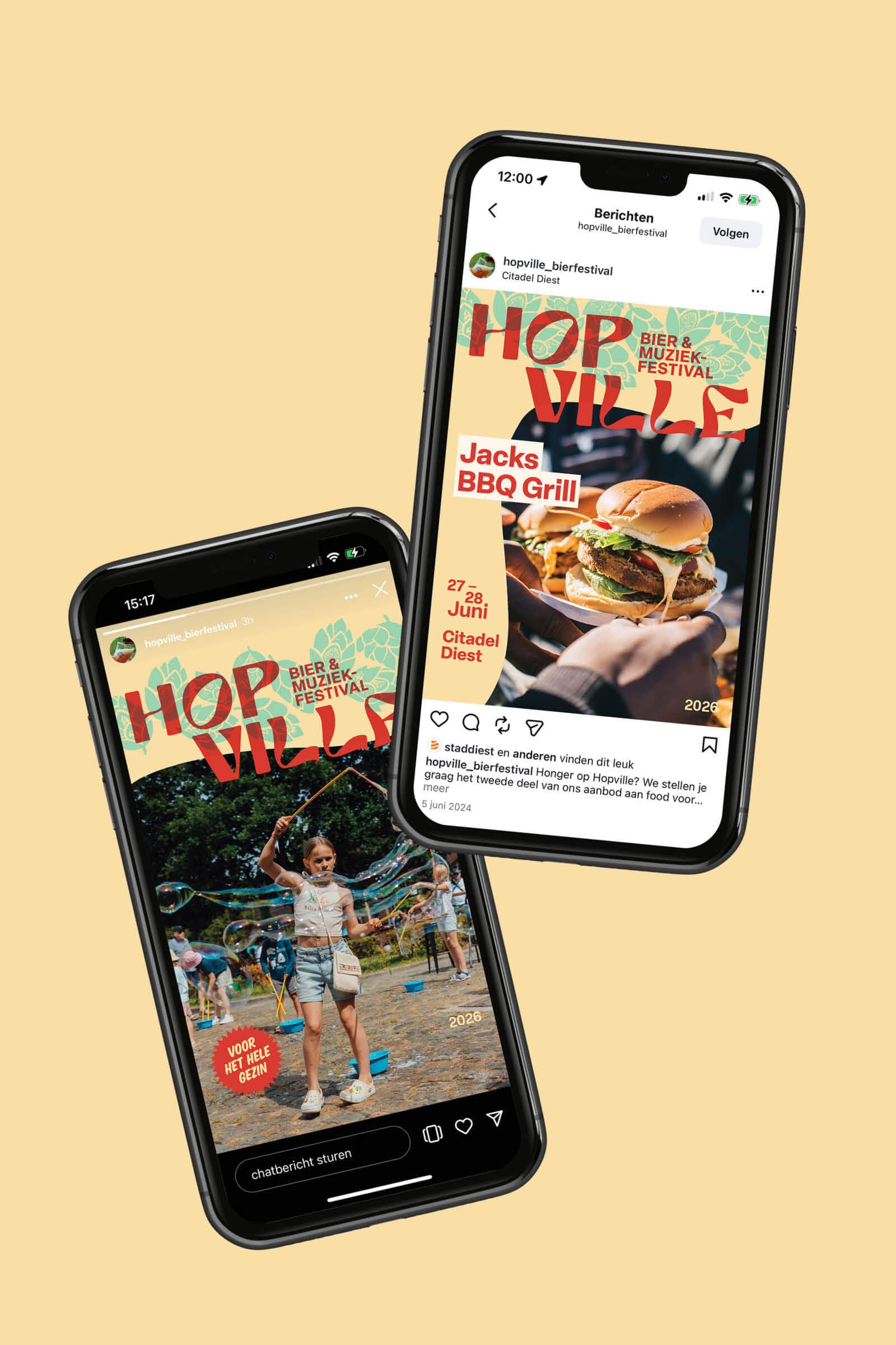 Social posts voor Hopville van Visit Diest