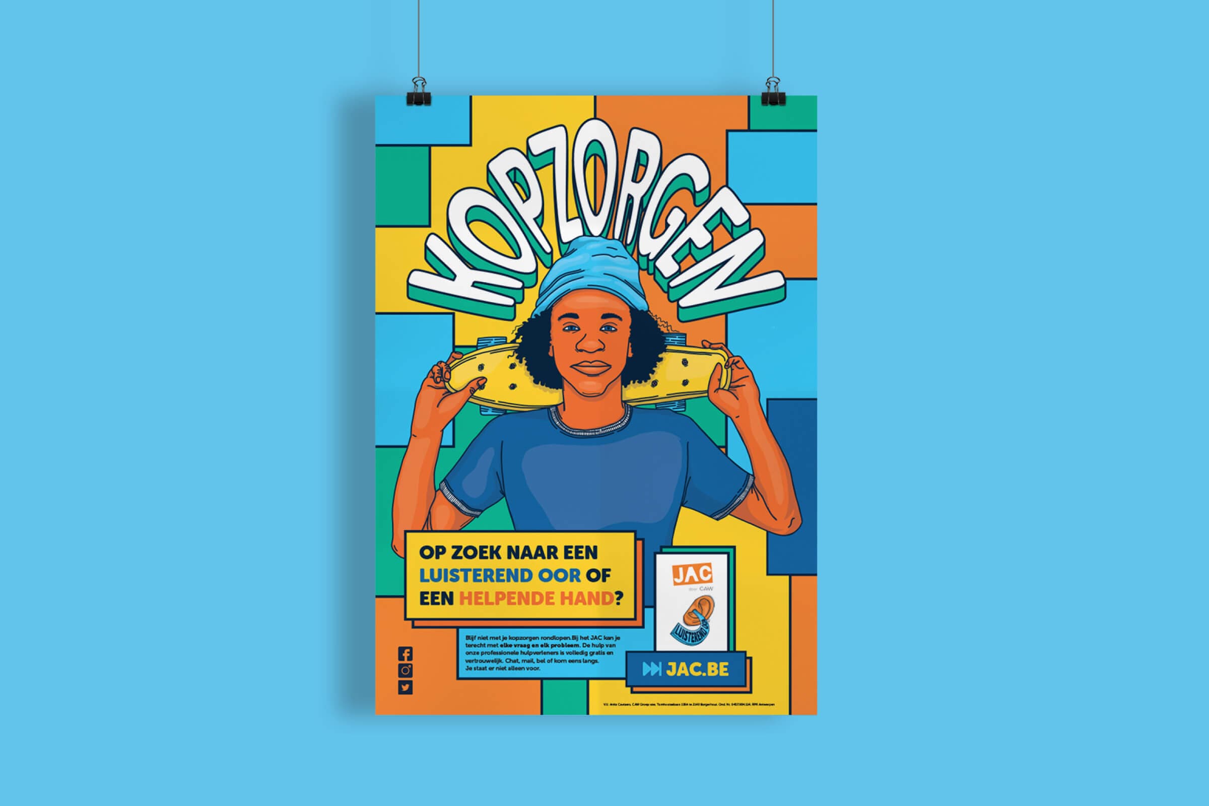Kopzorgen poster voor JAC van CAW