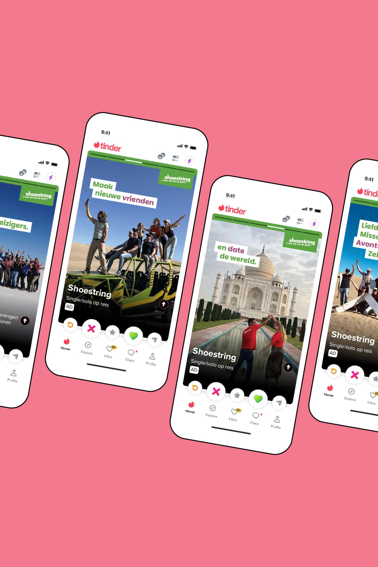 Tinder campagne voor Shoestring