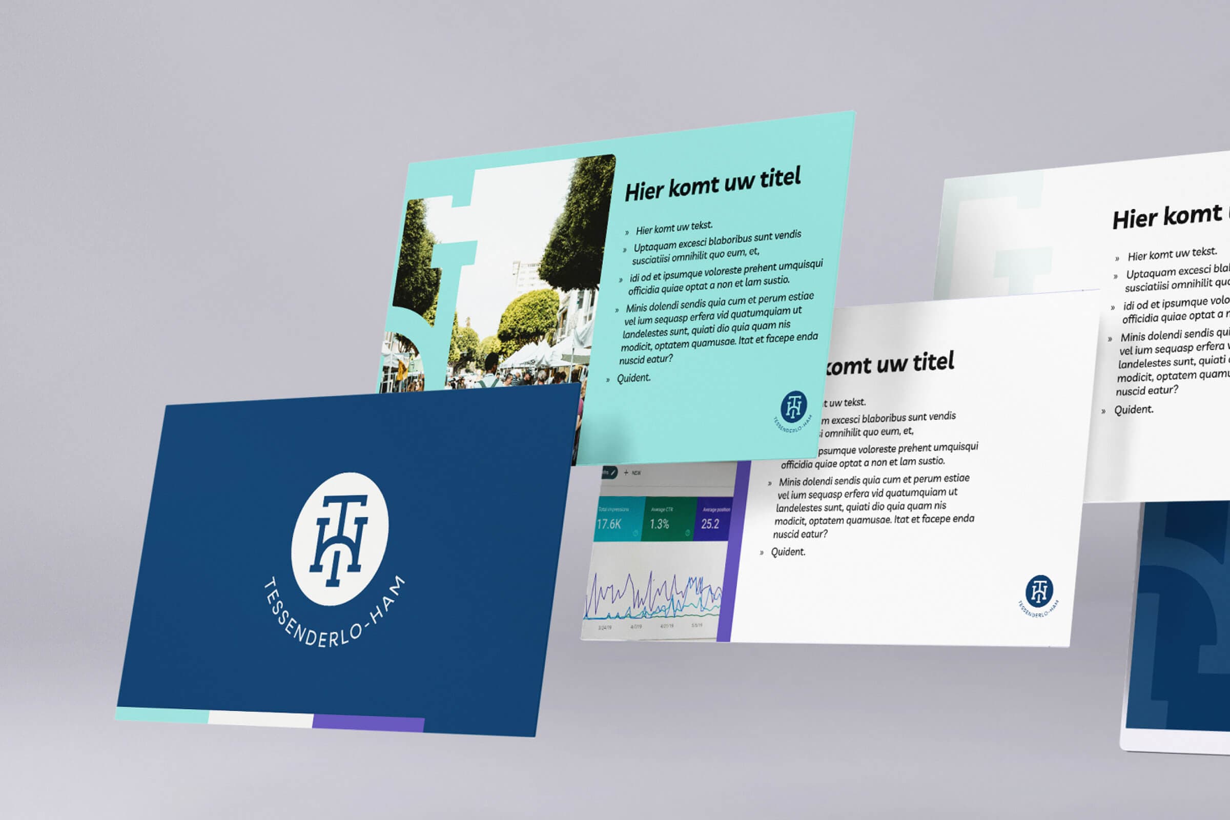 Template voor presentatie in branding Tessenderlo-Ham